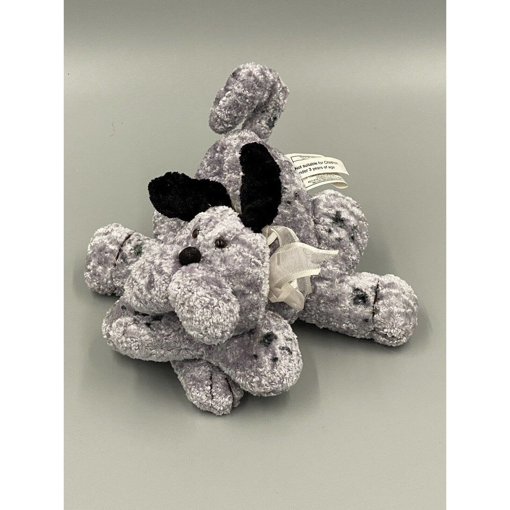 Vtg 2001 Gray 9” Unique Puppy Dog Plush Stuffed Animal Toy Joelson Industries